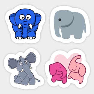 Elephants 4 pk Stickers Collection Sticker